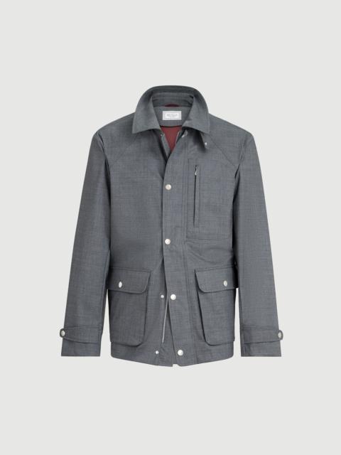 Brunello Cucinelli Bonded virgin wool fresco unlined field jacket