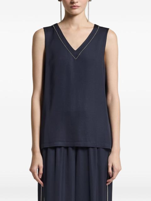 PESERICO Aurea V-neck sleeveless top