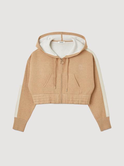 Sandro SHORT HOODED SWEATSHIRT