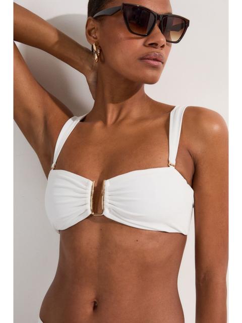 KAREN MILLEN Detachable Strap Gold Trim Bikini Top
