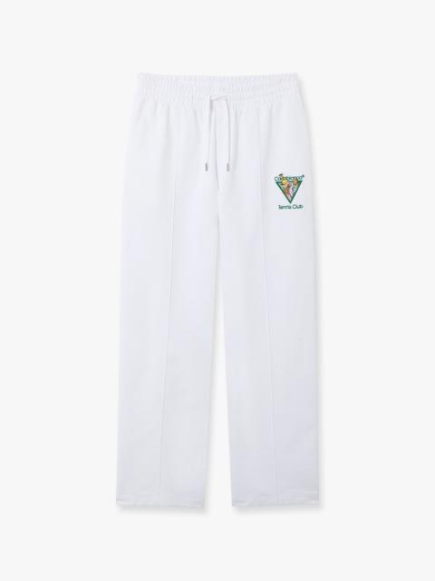 CASABLANCA White Tennis Club Icon Pyramid Abduction Embroidered Sweatpants | Casablanca Paris