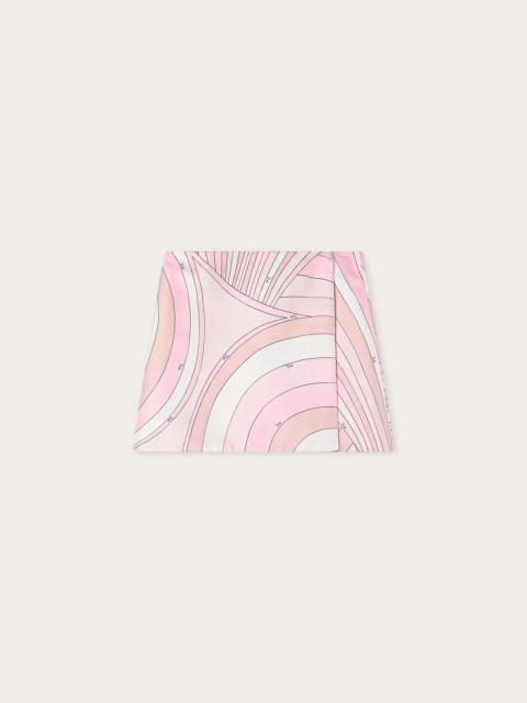 PUCCI IRIDE PRINT SILK WRAP SKIRT