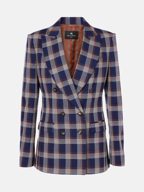 Etro check tweed blazer