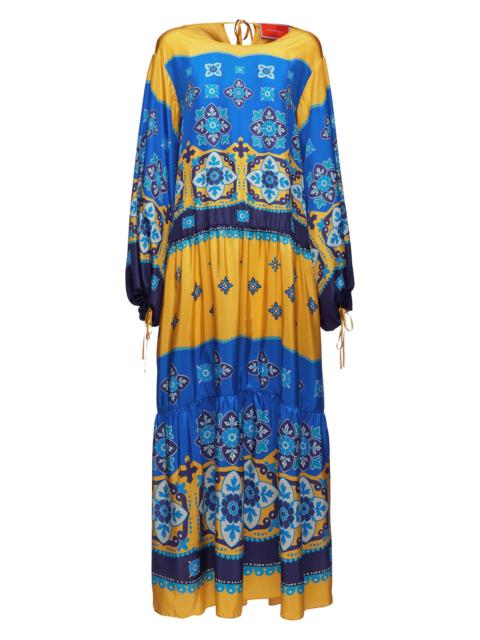 La DoubleJ Women's Vesta Dress - Tiles Degrade Placee Blue