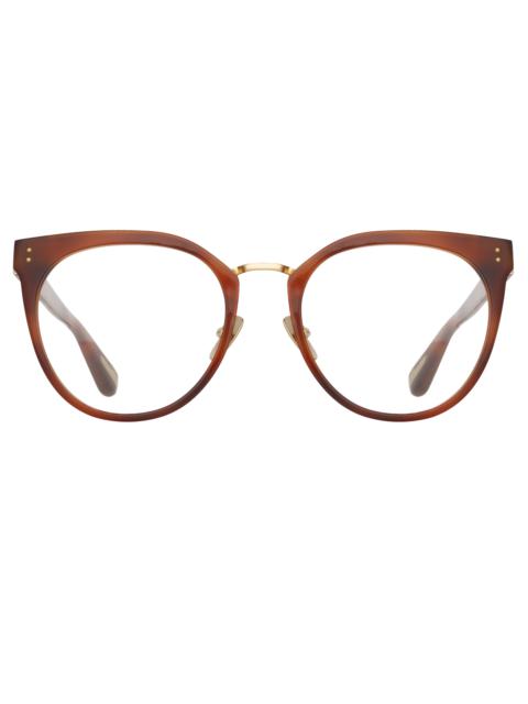 CARLA OVAL OPTICAL FRAME IN HORN