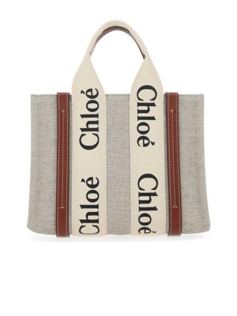Chloé Multicolor Fabric Small Woody Shopping Bag