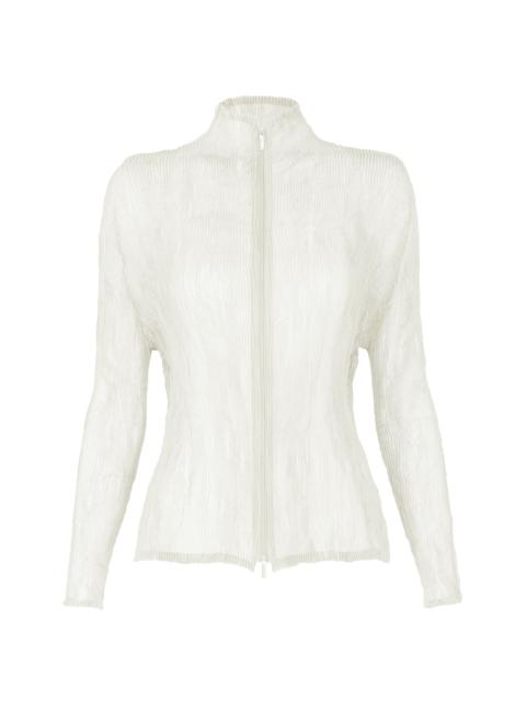 ISSEY MIYAKE CHIFFON TWIST BK/WT-46 TOP