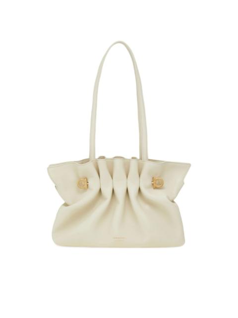 FERRAGAMO small soft gathered-effect shoulder bag