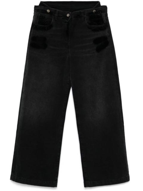 THE ATTICO layered-waist jeans