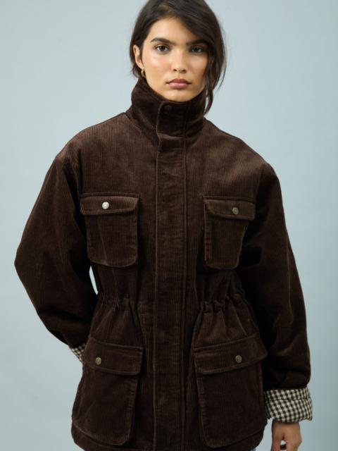 House of Sunny CORDUROY FUNNEL NECK JACKET