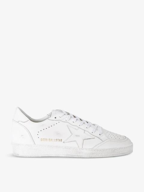 Ballstar star-embroidered leather low-top trainers