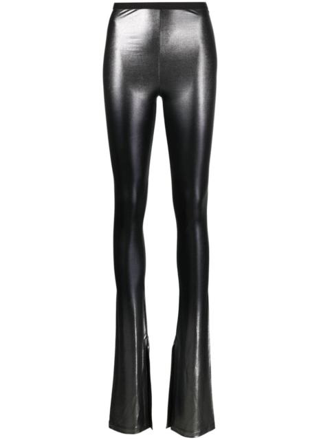 Rick Owens Carmen metallic flared trousers