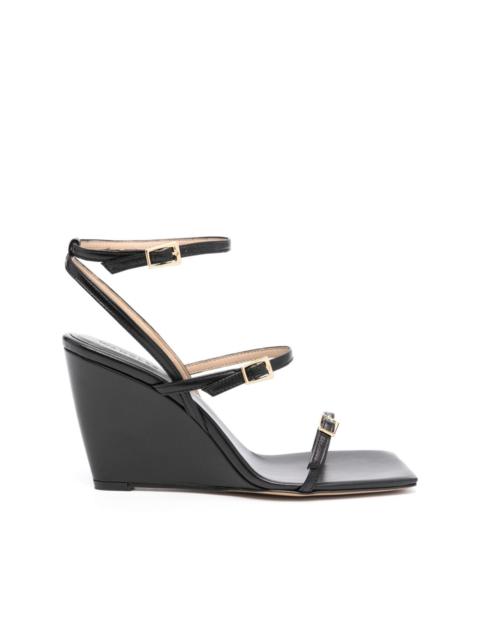 WANDLER 95mm wedge leather sandals