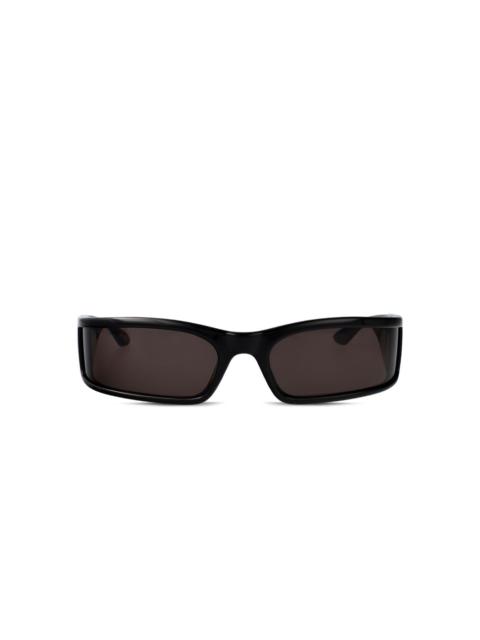 BALENCIAGA logo rectangle-frame sunglasses