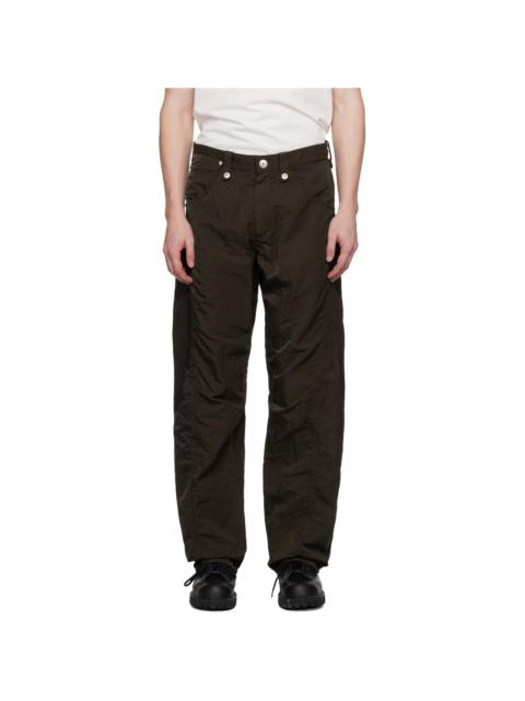 Omar Afridi Brown Twisted Trousers