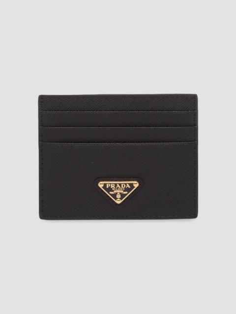 Prada Women's Saffiano Leather Card Holder - Black