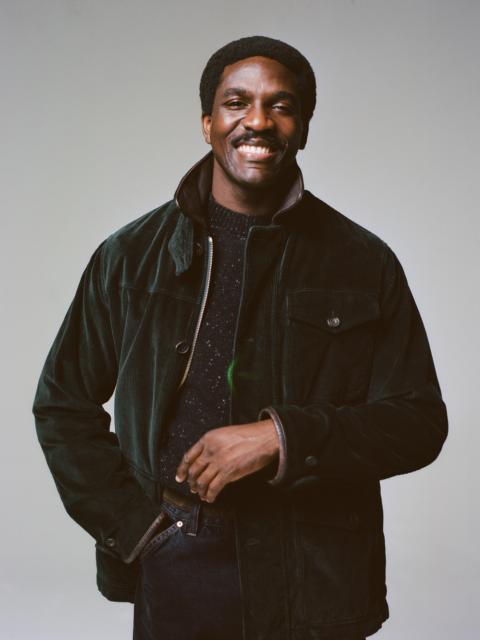 Drake's Dark Green Corduroy Ranger Coat