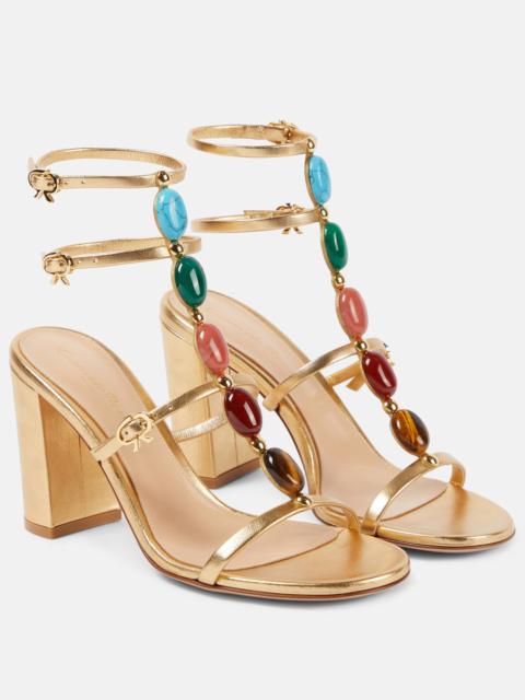 Gianvito Rossi Shanti 85 embellished leather sandals