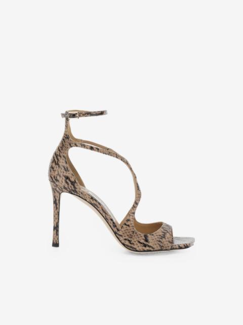JIMMY CHOO Azia snake-print heeled sandals