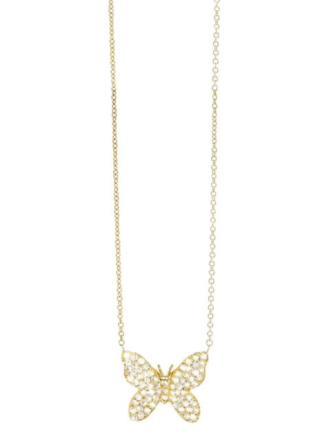 SYDNEY EVAN Diamond Butterfly Necklace