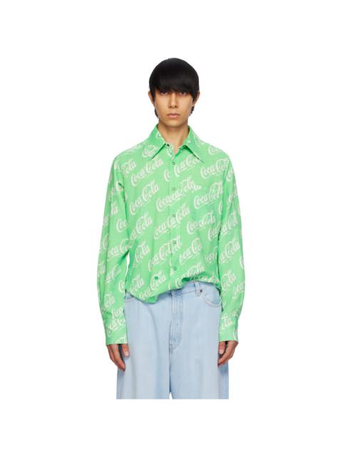 ERL Green Printed Shirt