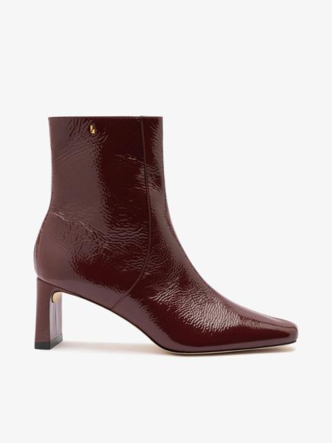 Larroudé Alexis Boot Burgundy Patent Leather