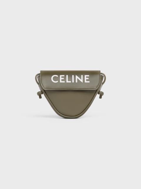 CELINE MINI TRIANGLE in smooth calfskin with celine print