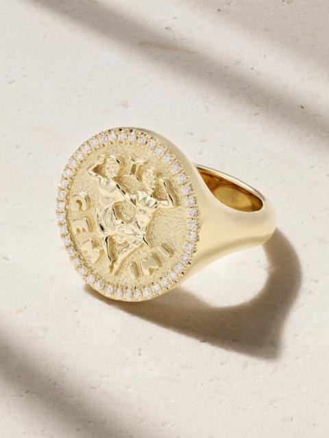 ANITA KO Zodiac 18-karat Gold Diamond Ring