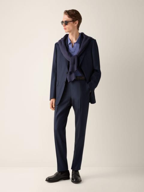 ZEGNA NAVY BLUE CENTOVENTIMILA WOOL SUIT