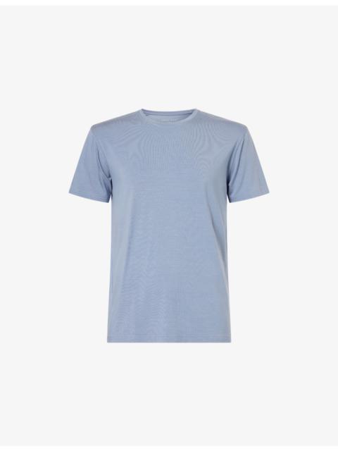 Derek Rose Basel Micro Crewneck Stretch-Modal T-Shirt