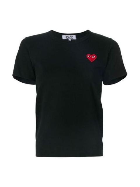(WMNS) COMME des GARCONS PLAY Basic T-Shirt Red Emblem 'Black' P1T107-1