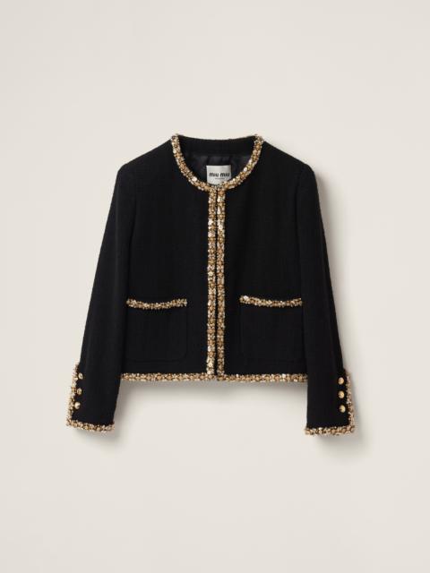 Miu Miu Single-breasted tweed jacket