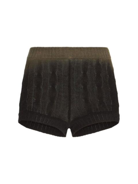 elasticated knitted shorts