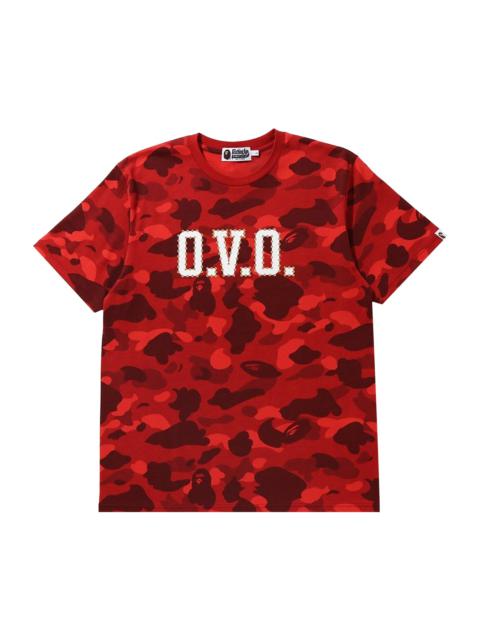 BAPE x OVO Color Camo Tee 'Red'