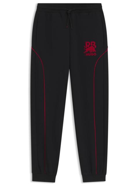HUGO HUGO X RB STRETCH-COTTON SWEATPANTS WITH BULL MOTIF
