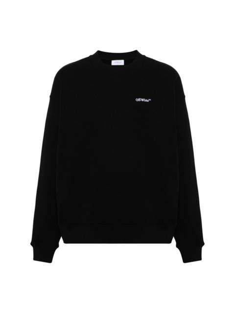 Off-White logo-embroidered cotton sweatshirt