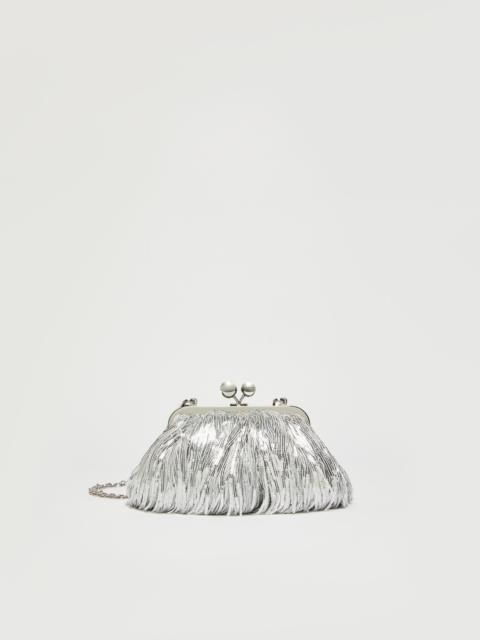 WEEKEND Max Mara FLOU Small Pasticcino Bag with fringes and sequins