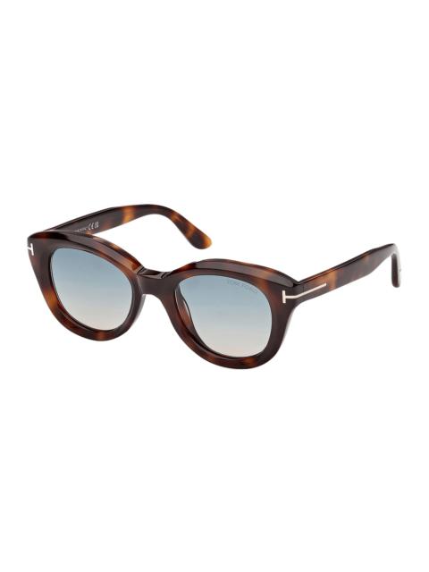 TOM FORD Nika 49MM Oval Sunglasses