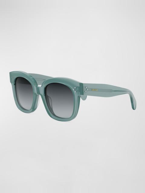 Bold 3 Dots Acetate Butterfly Sunglasses