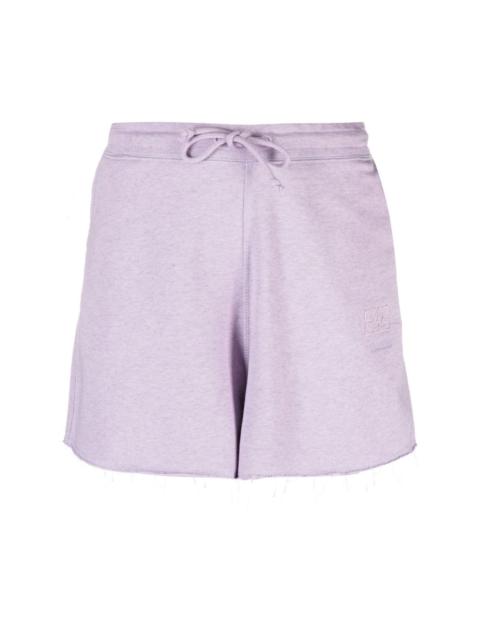 drawstring-waist organic-cotton shorts