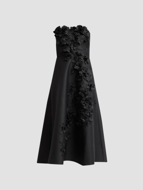 BADGLEY MISCHKA Women's Floral Applique Strapless Cocktail Dress - Black