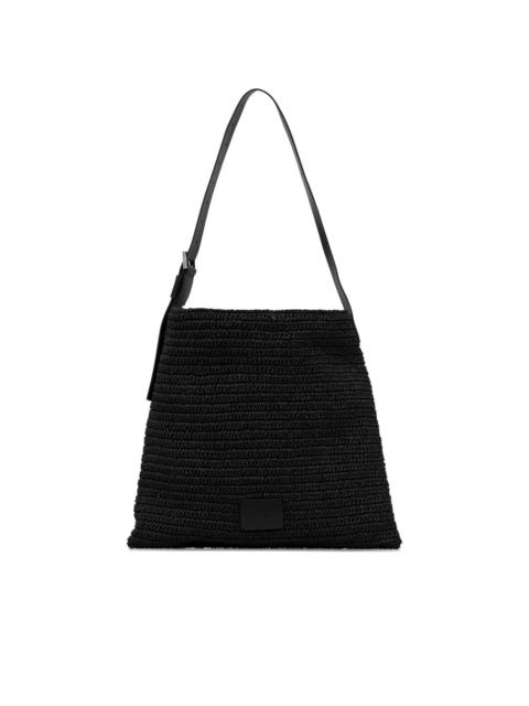 ALLSAINTS Asha leather-strap crochet tote bag