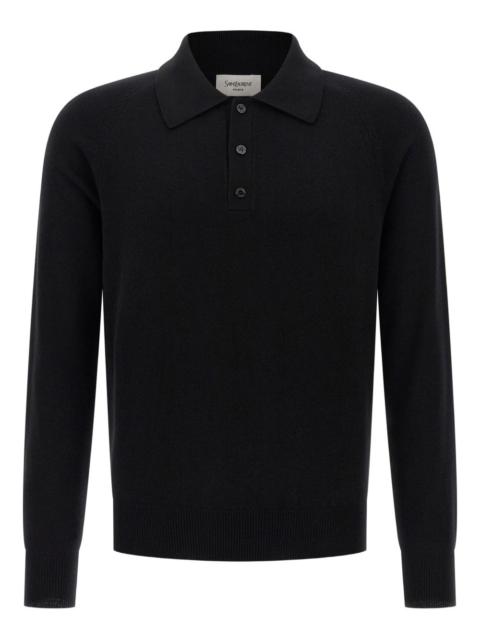 SAINT LAURENT wool buttoned polo shirt