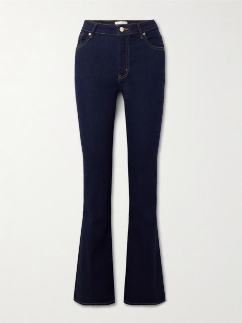FRAME Reboot Super stretch high-rise bootcut jeans Dark denim