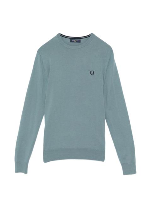 Fred Perry logo-embroidered round neck jumper