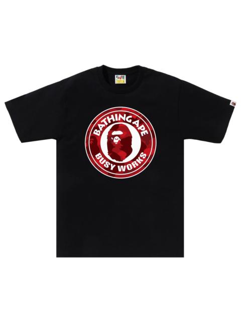 A BATHING APE® BAPE Color Camo Busy Works Tee 'Black/Red'