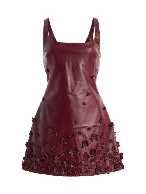SIMKHAI Talen Embellished Leather Mini Dress