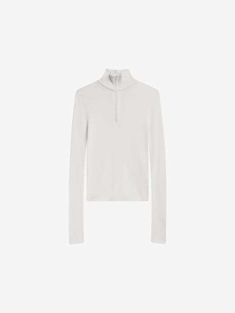 The Frankie Shop Sade Knit Zip Sweater - White
