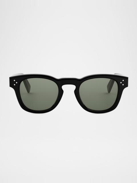 CELINE Men's Acetate Round Sunglasses