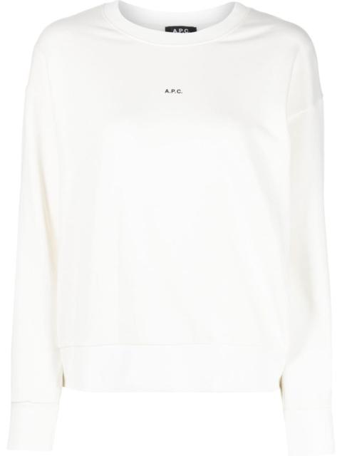 A.P.C. logo-print long-sleeved T-shirt